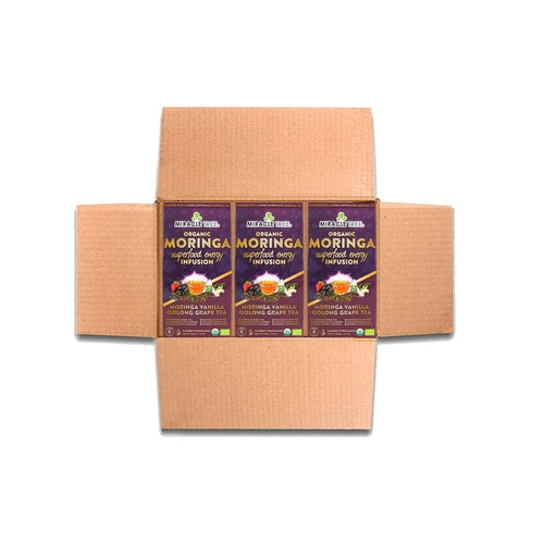 Organic Moringa Energy Tea - Grape Vanilla - Natural Coffee Gold Milo