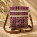 Palestinian Tatreez Crossbody Bag – Handmade with Zipper Pockets