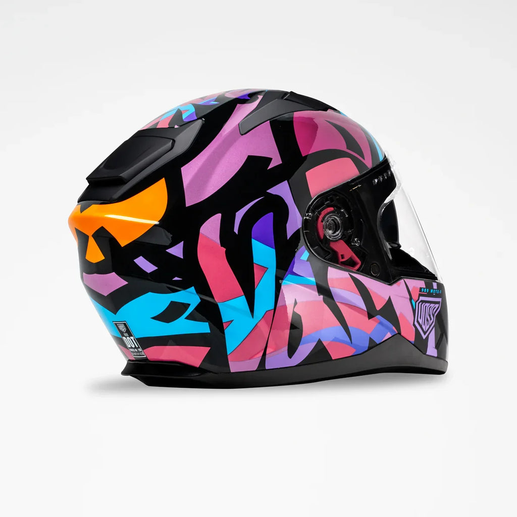 Voss 989 Moto-V TopRockr Integralhelm glänzend für Motorradfahrer