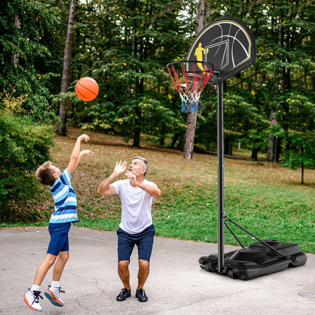 4,25–10 Fuß tragbares, höhenverstellbares Basketballkorb-System