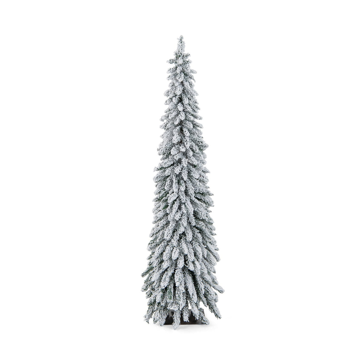 180 cm (6 Fuß) hoher, schlanker, künstlicher Weihnachtsbaum mit Schneebeschichtung, 407 Zweigspitzen, 250 LEDs und 11 Leuchtmodi