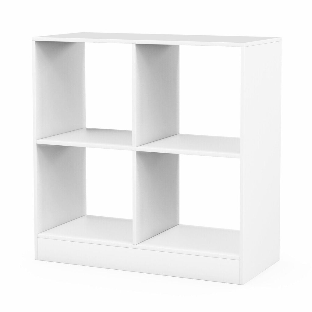 Estantería infantil de 4 cubos con estantes abiertos - Blanco