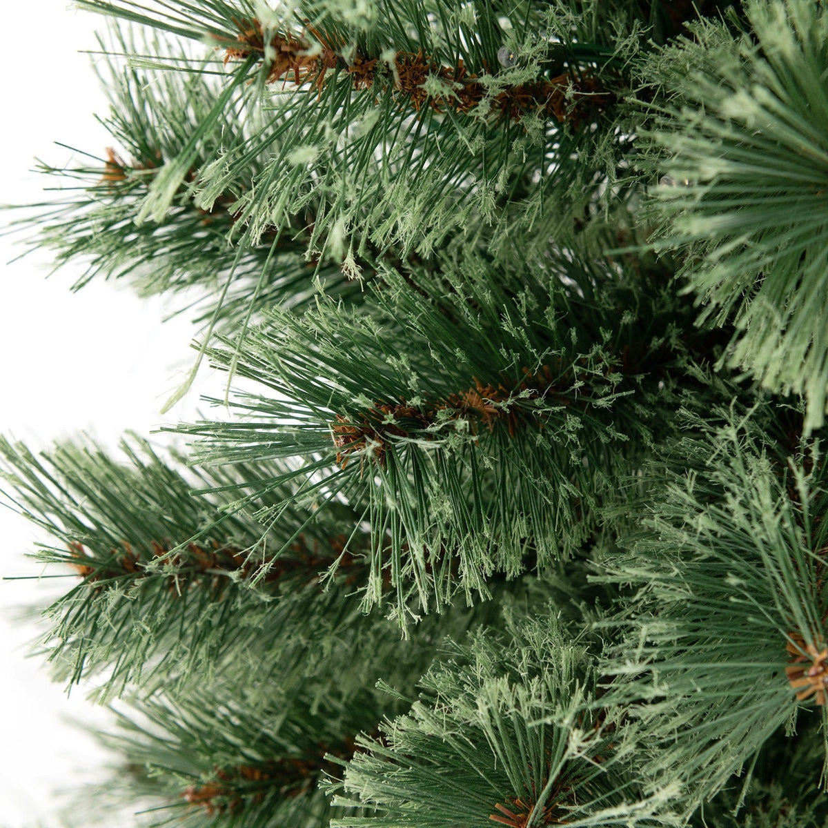 Sapin de Noël en pot de 4 pi (1,2 m) à aiguilles de pin, pré-illuminé avec 100 lumières DEL blanc chaud, télécommande et urne lumineuse