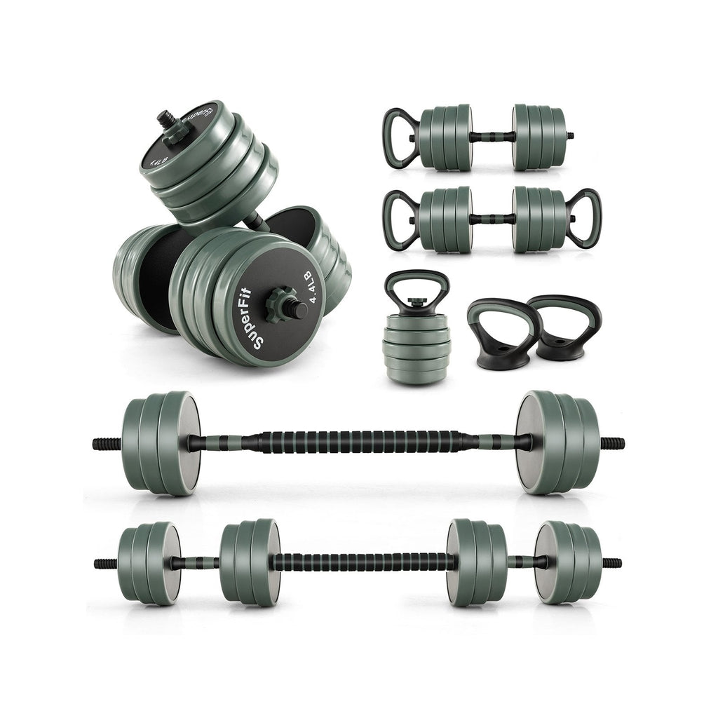 4-in-1 verstellbares Kurzhantel-Set – Schwarz