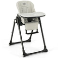 4-in-1-Baby-Hochstuhl mit 6 einstellbaren Höhen – Grau