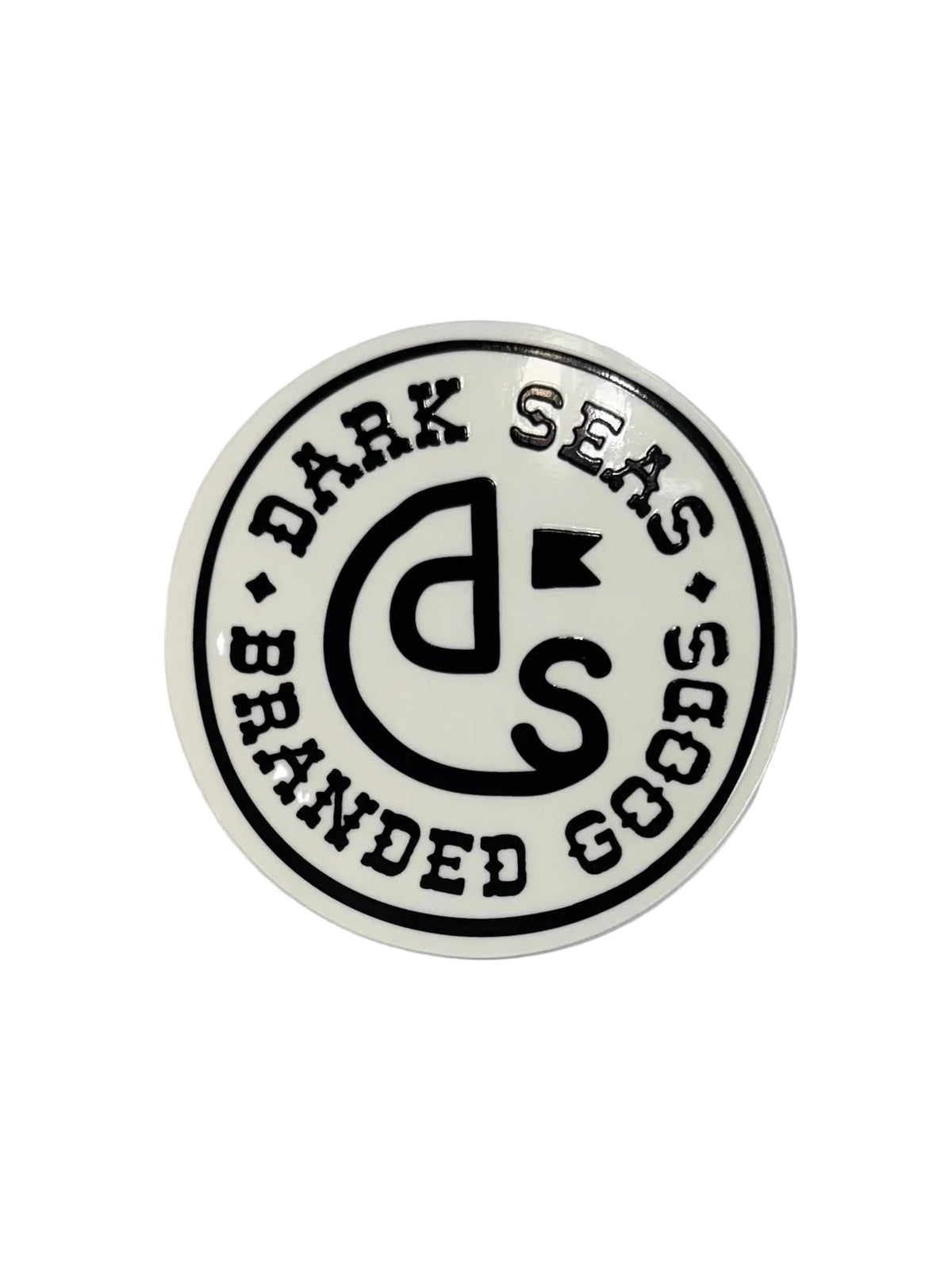 Adhesivo 'Branded Goods' de Dark Seas - Blanco