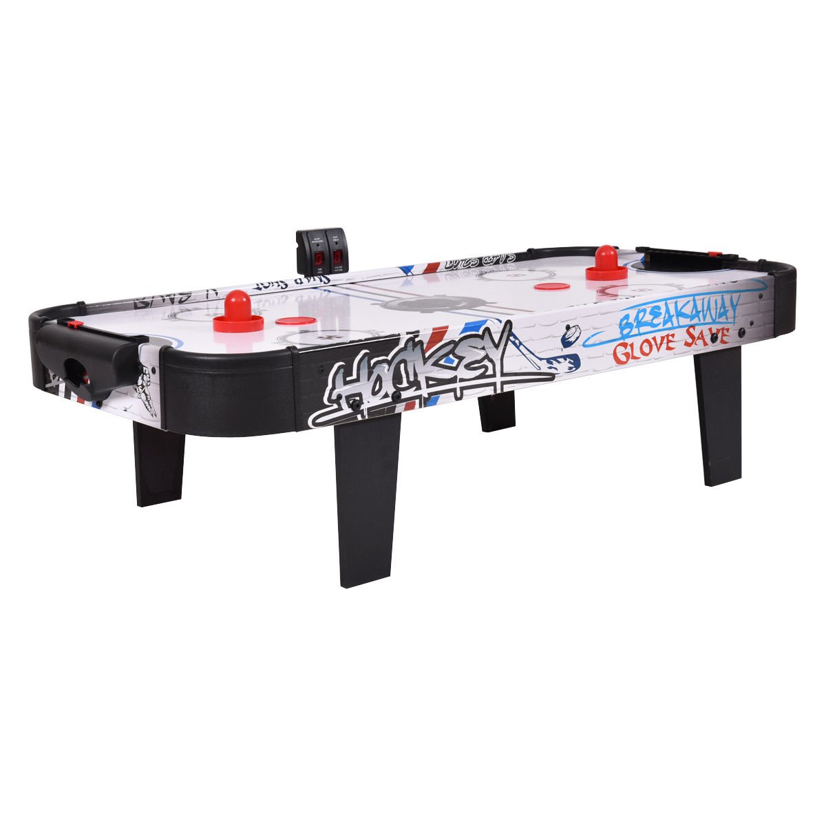Table de hockey à air de 42 pouces, avec marquage électronique et 2 poussoirs