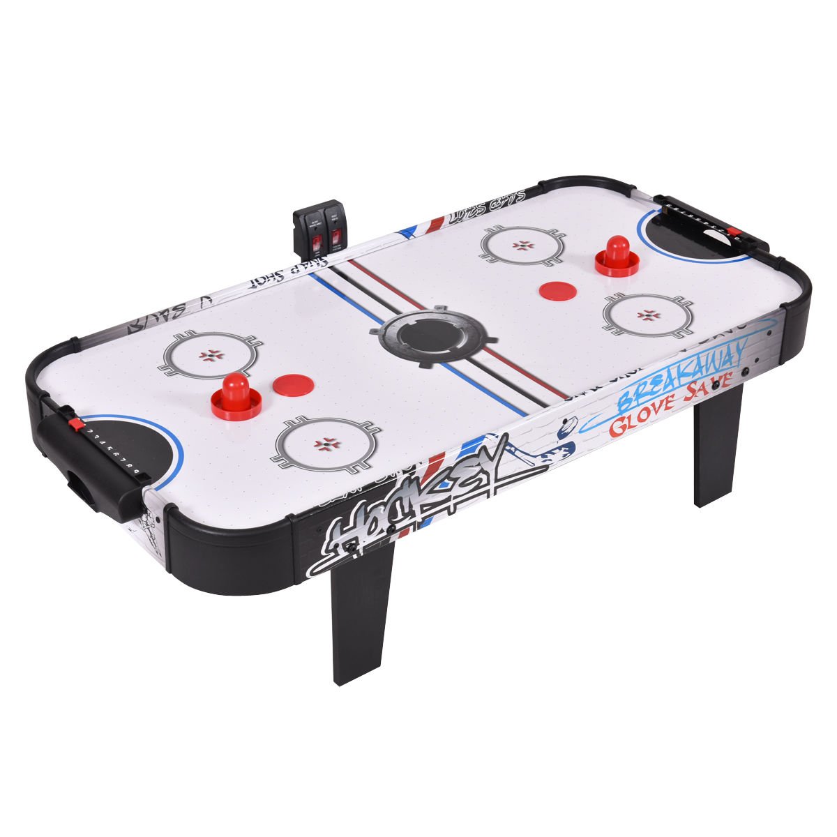 Table de hockey à air de 42 pouces, avec marquage électronique et 2 poussoirs