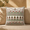 Cushion Cover Set of 2 – Printed Palestinian Tatreez – 18×18 in – Olive Blossom