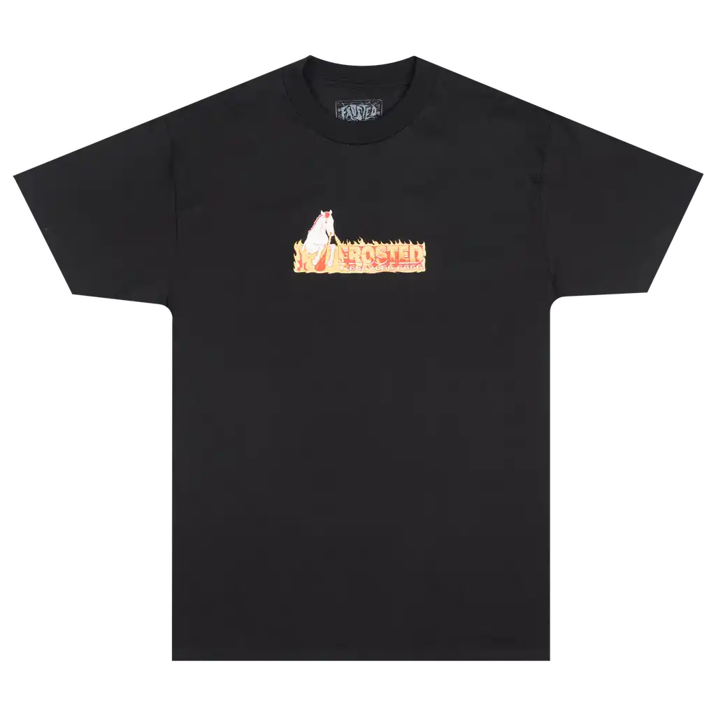 Camiseta 'Horse Box Logo' de Frosted Skateboards - Negra