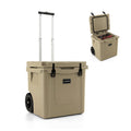 45 Quart fahrbare Kühlbox – Braun