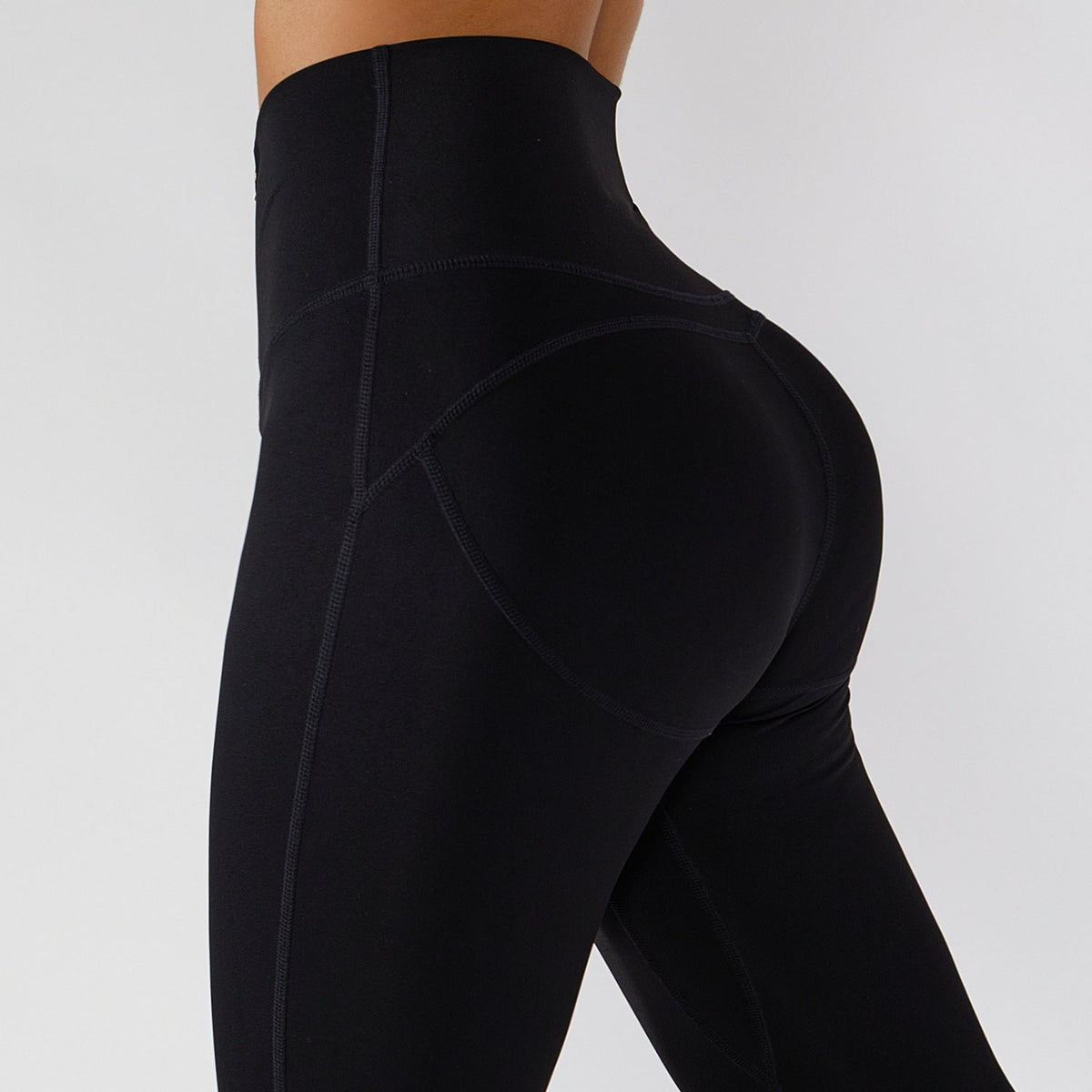 Geripptes One-Shoulder-Yoga-Set für Damen – Rückenfreies Sport-BH & Yogahose