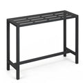 Mesa de bar para exteriores de 48/55 pulgadas con superficie impermeable y estructura de metal resistente