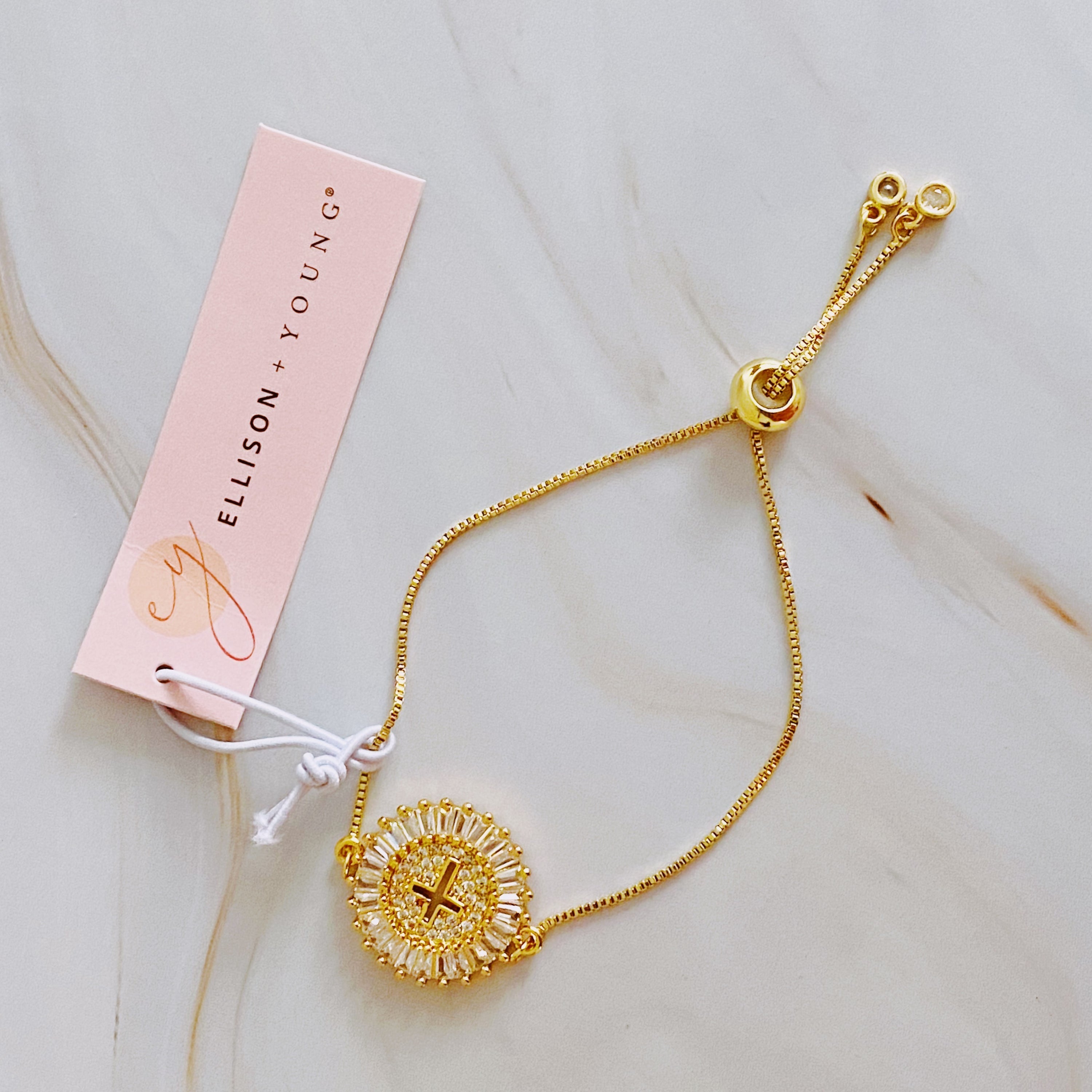 Mesmerized By The Cross Slide Bracelet Fuchsia Hercules