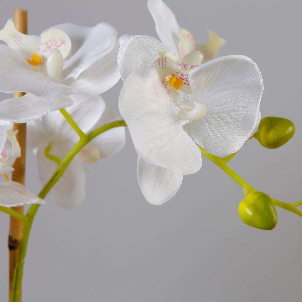 Gladiola Faux Potted Orchid Floral Arrangement 24 Inches
