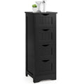 4-Drawer Freestanding Floor Cabinet with Anti-Toppling Device-Black