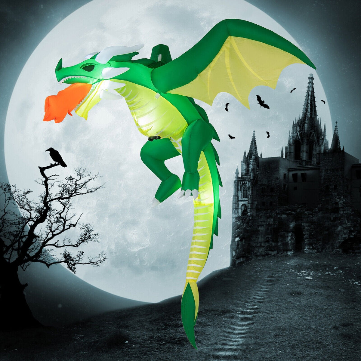 Dragon gonflable suspendu d'Halloween de 5 pieds