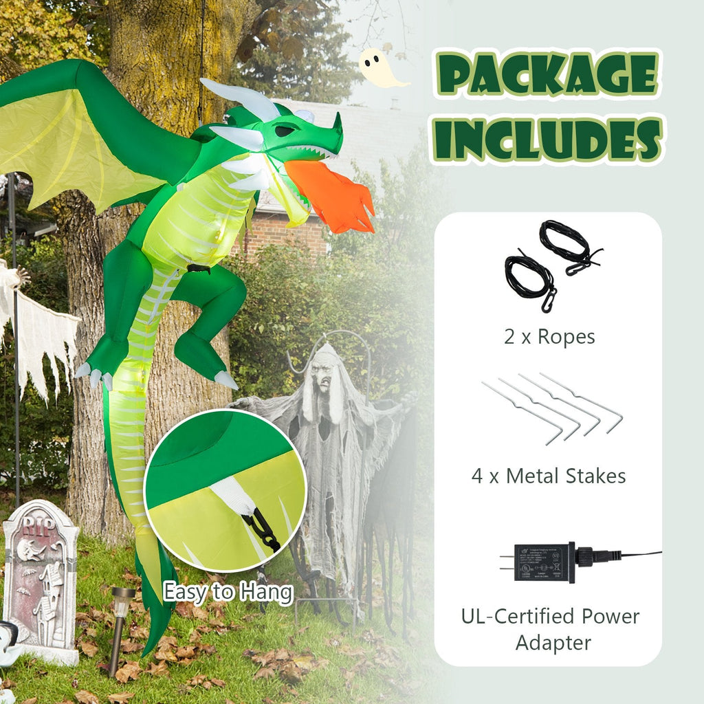 Dragon gonflable suspendu d'Halloween de 5 pieds