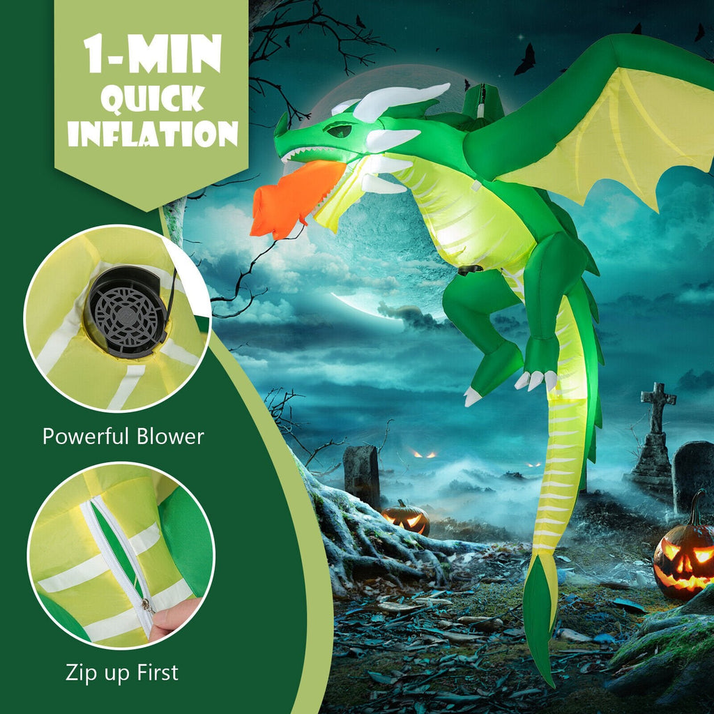 Dragon gonflable suspendu d'Halloween de 5 pieds