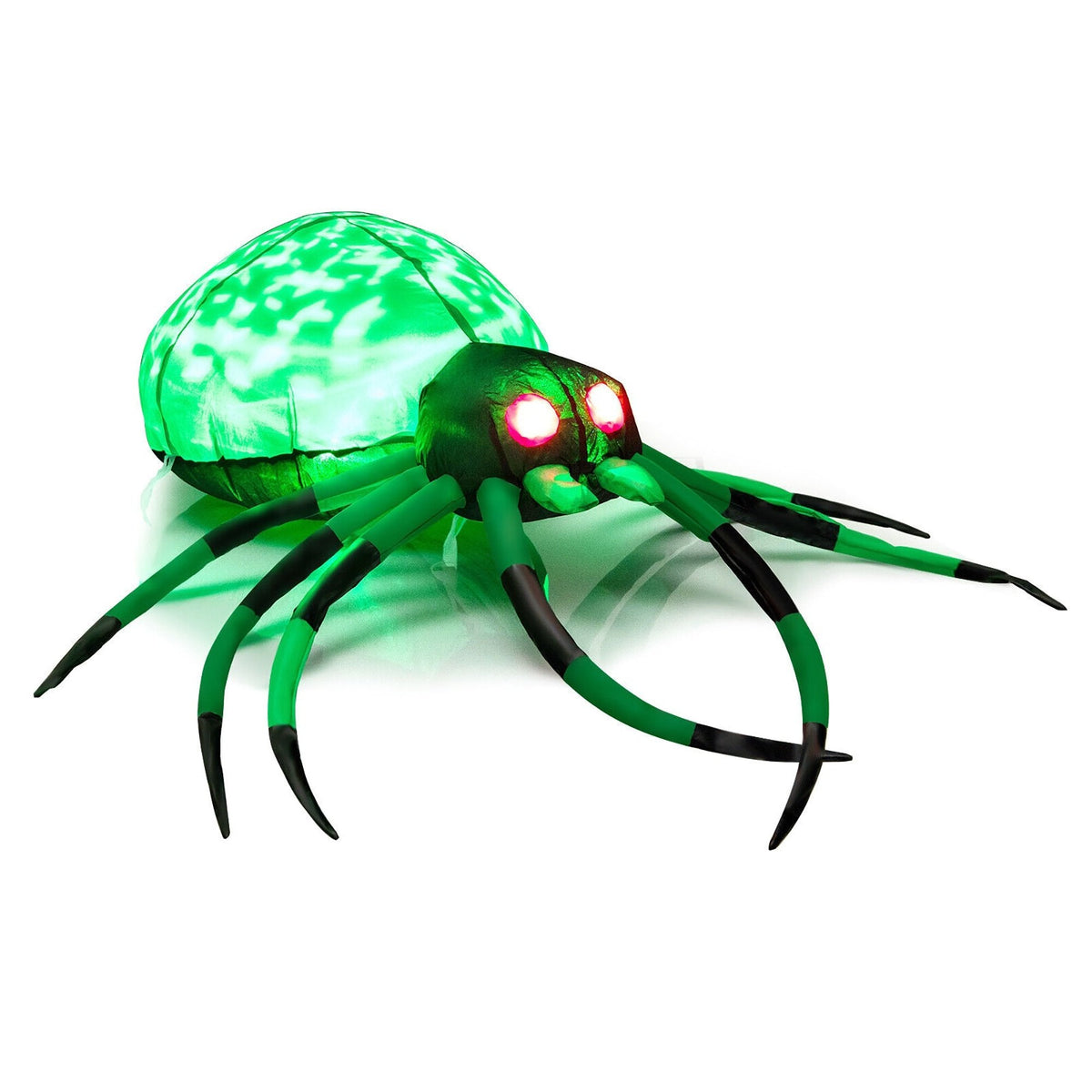 Araignée d'Halloween gonflable effrayante de 1,52 m de long avec toile d'araignée et LED