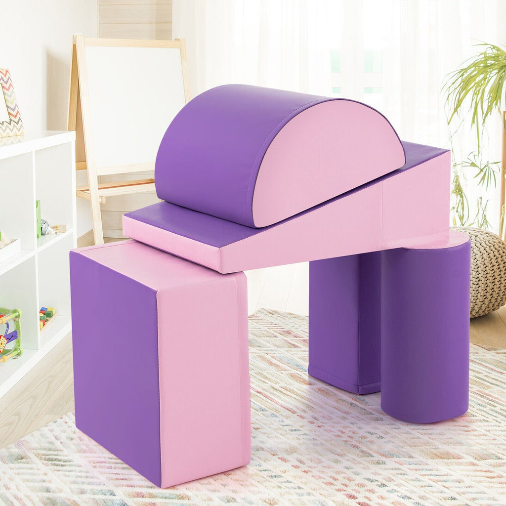 Juego de 5 piezas para trepar y gatear para niños - Morado