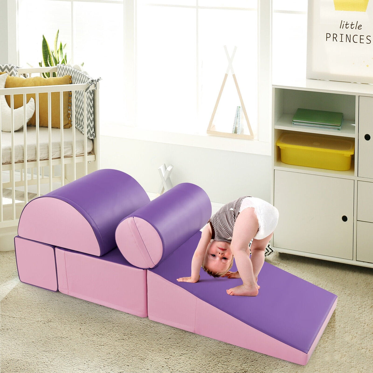 Juego de 5 piezas para trepar y gatear para niños - Morado