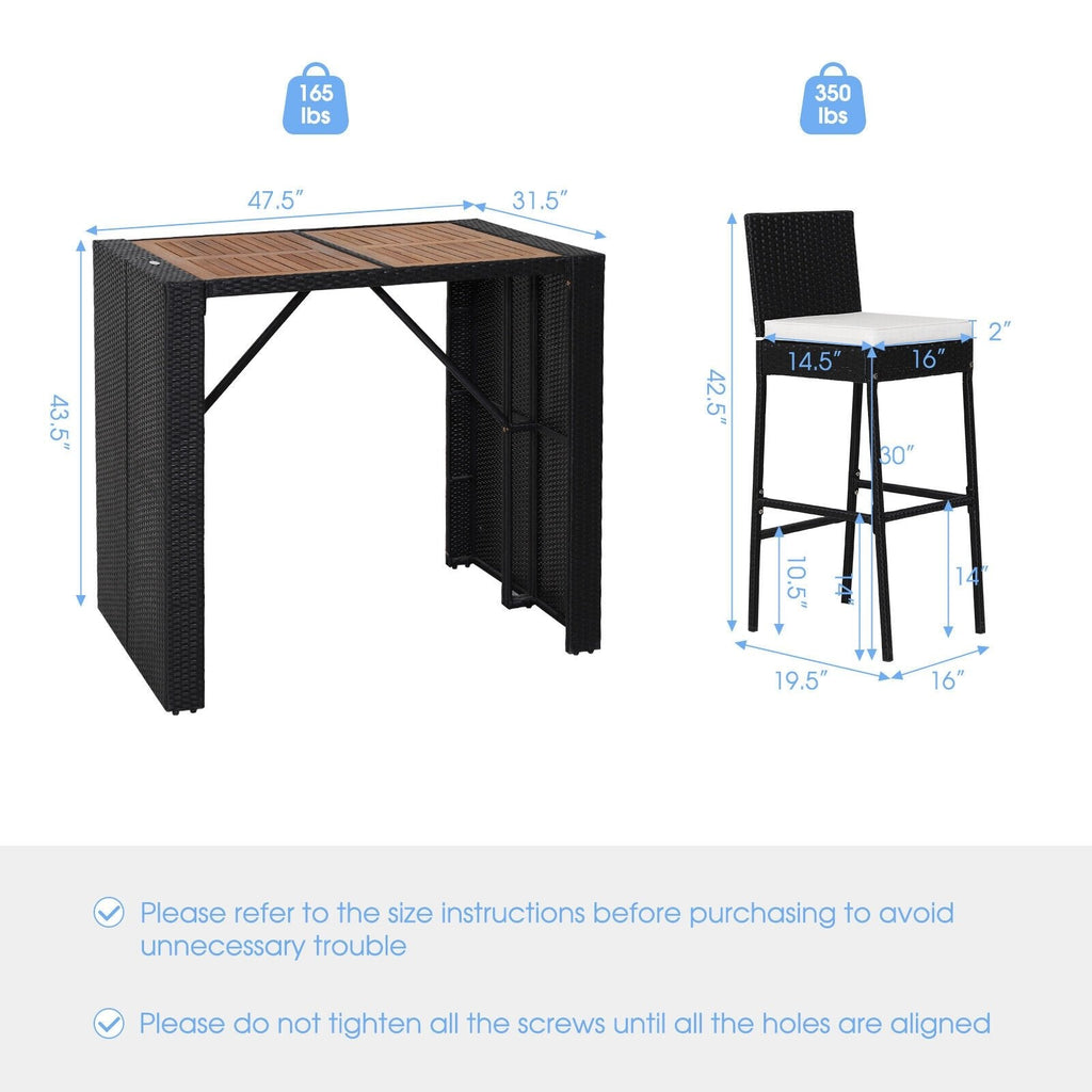 Juego de comedor de patio de 5 piezas de madera de acacia