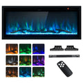 Cheminée électrique encastrée avec télécommande et couleurs et luminosité réglables – 42 pouces