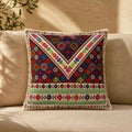 Cushion Cover Set of 2 – Printed Palestinian Tatreez – 18×18 in – Rainbow Blossom