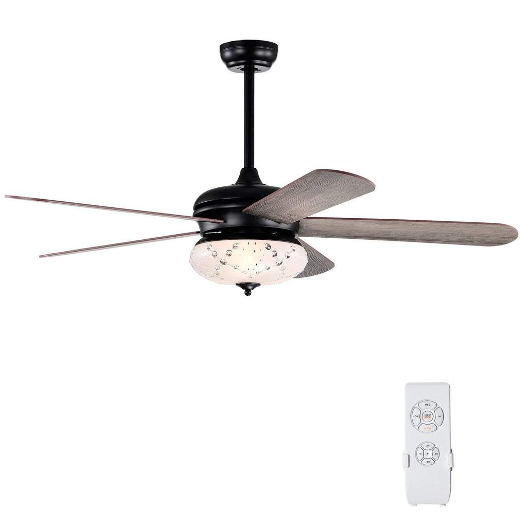 52-Zoll-Deckenventilator mit Fernbedienung – Eiche
