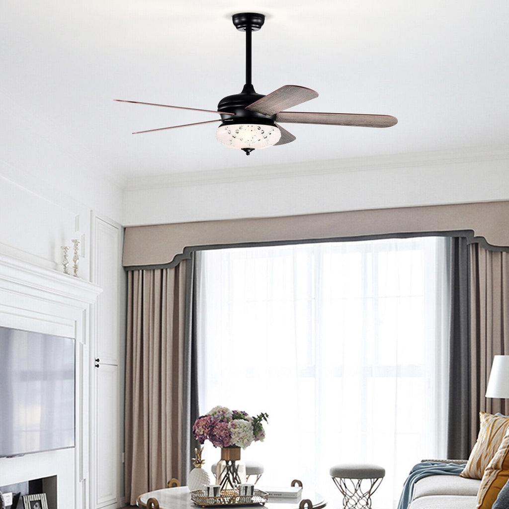 52-Zoll-Deckenventilator mit Fernbedienung – Eiche