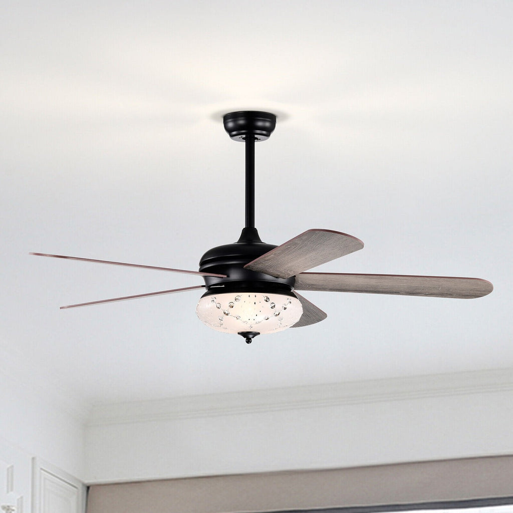 52-Zoll-Deckenventilator mit Fernbedienung – Eiche