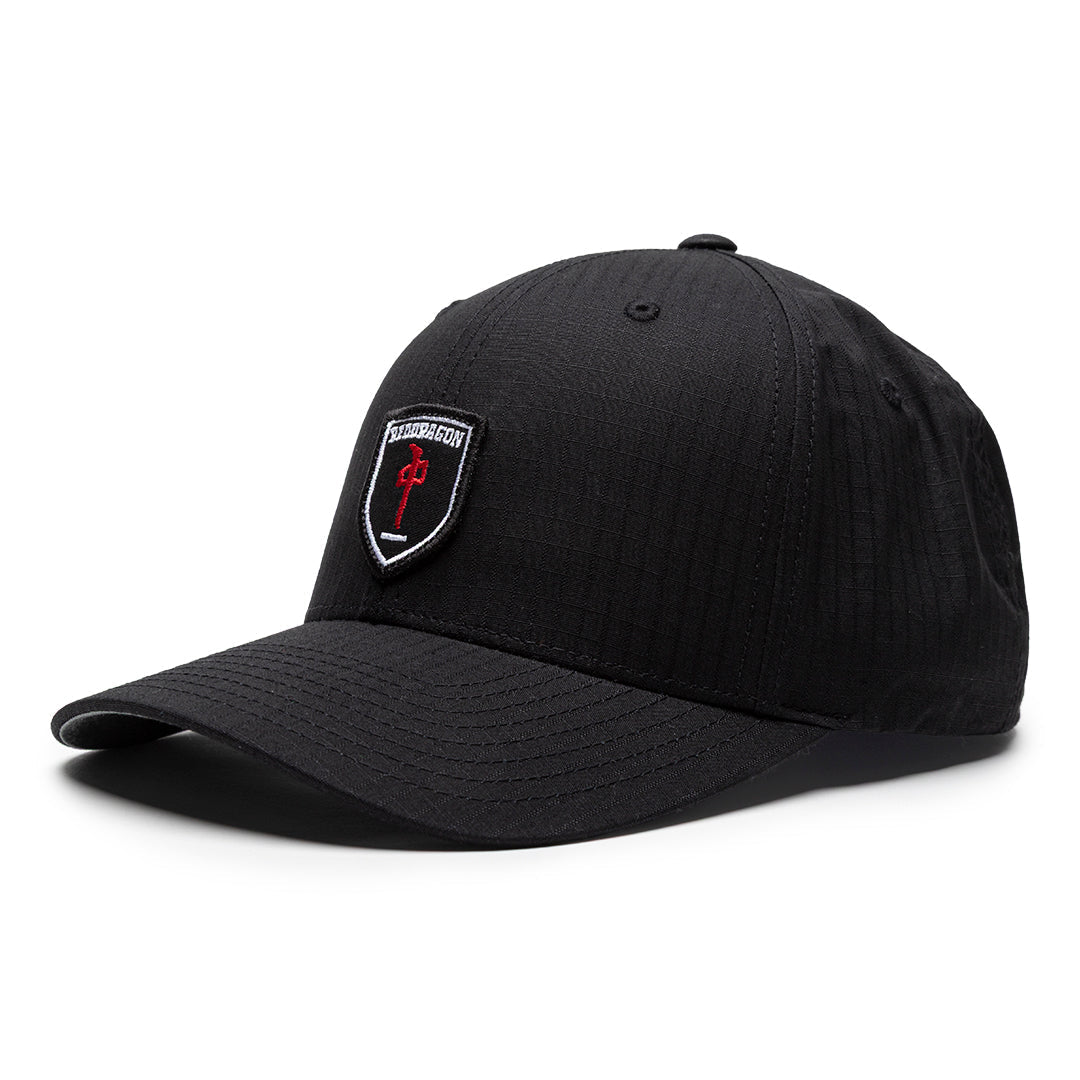 Gorra Flexfit 'Underscore Patch' de Red Dragon - Negra