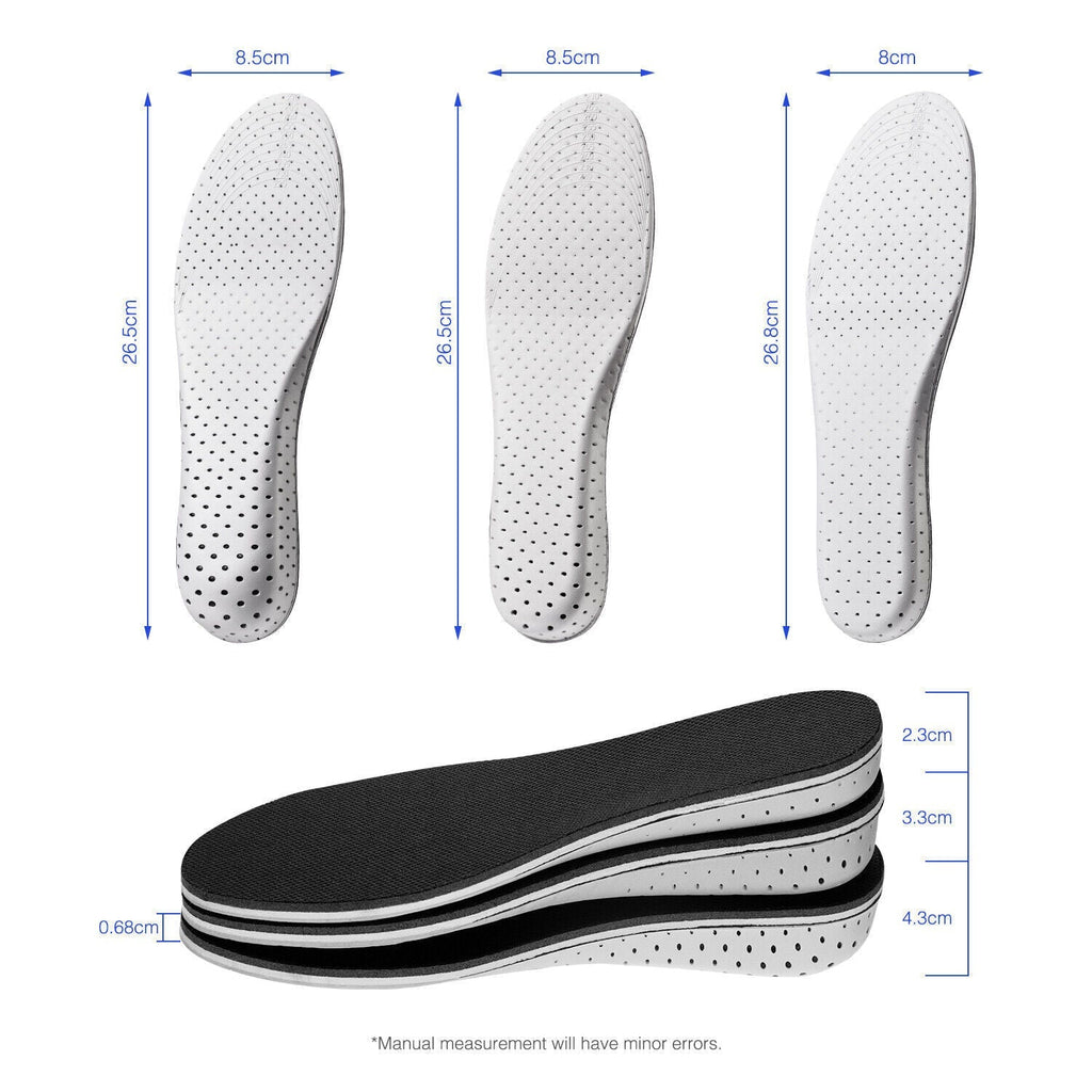 Men Women Invisible Height Increase Insoles Heel Lift Taller Shoe Puce Gaia
