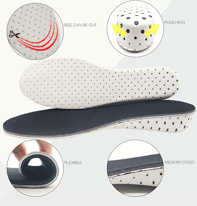 Men Women Invisible Height Increase Insoles Heel Lift Taller Shoe Puce Gaia
