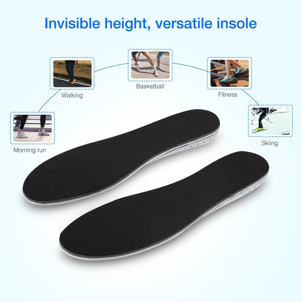 Men Women Invisible Height Increase Insoles Heel Lift Taller Shoe Puce Gaia