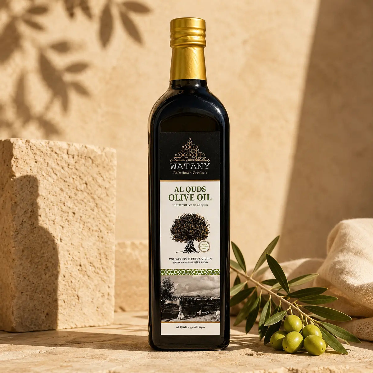 Al Quds Palestinian Extra Virgin Olive Oil – 750ml, 1L & 16L