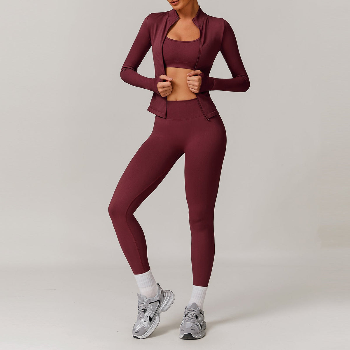 Nahtloses Damen-Yoga-Set mit Beauty-Rücken – Schnelltrocknende, eng anliegende Lauf- & Workout-Sportbekleidung