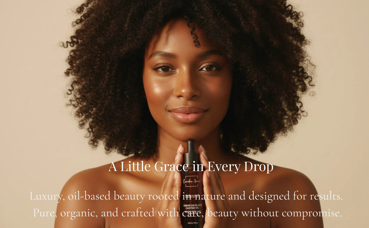 Canadian Grace 100% Organic Jamaican Black Castor Oil - For Hair, Edges, Brows & Dry Skin