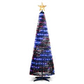 Sapin de Noël lumineux pop-up de 6,2 pi avec 282 DEL RVB, étoile au sommet et piquets de sol
