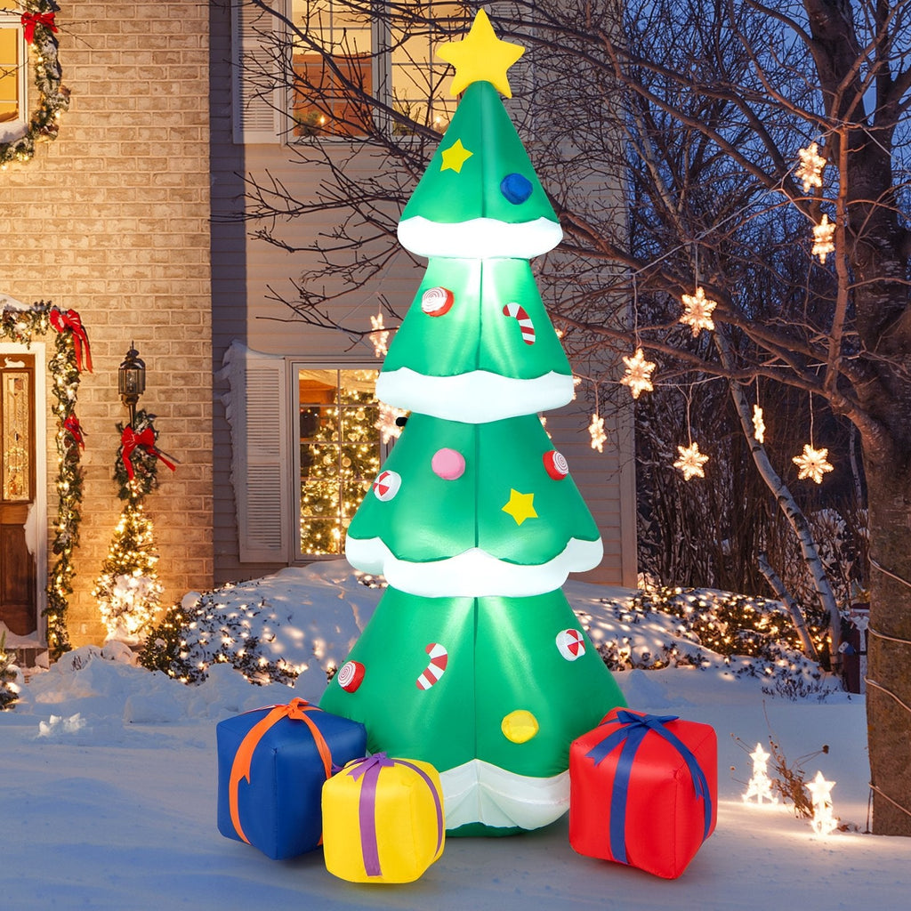 Árbol de Navidad inflable de 1.80 metros con 3 cajas de regalo