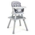 Chaise haute bébé évolutive 6-en-1 avec plateau réglable amovible - Gris