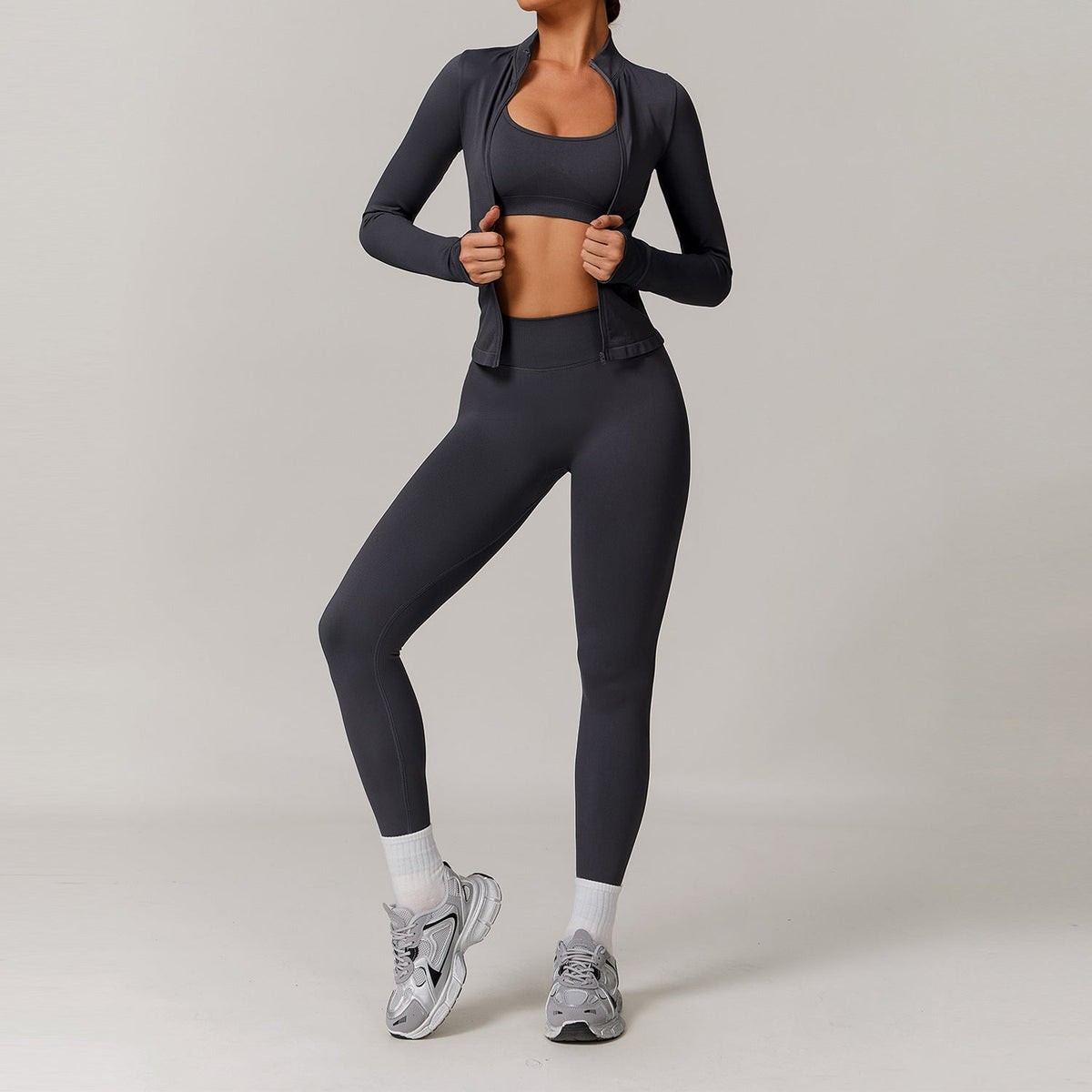 Nahtloses Damen-Yoga-Set mit Beauty-Rücken – Schnelltrocknende, eng anliegende Lauf- & Workout-Sportbekleidung