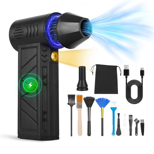 1Pc Compressed Air Duster With LED Light Up To 150000RPM Speed For PC Green Sir Loin