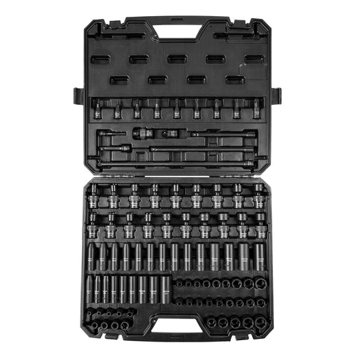 VEVOR Drive Impact Socket Set 6 Point Cr-Mo Alloy Steel For Auto Pear Daisy
