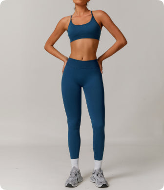 Nahtloses Damen-Yoga-Set mit Beauty-Rücken – Schnelltrocknende, eng anliegende Lauf- & Workout-Sportbekleidung