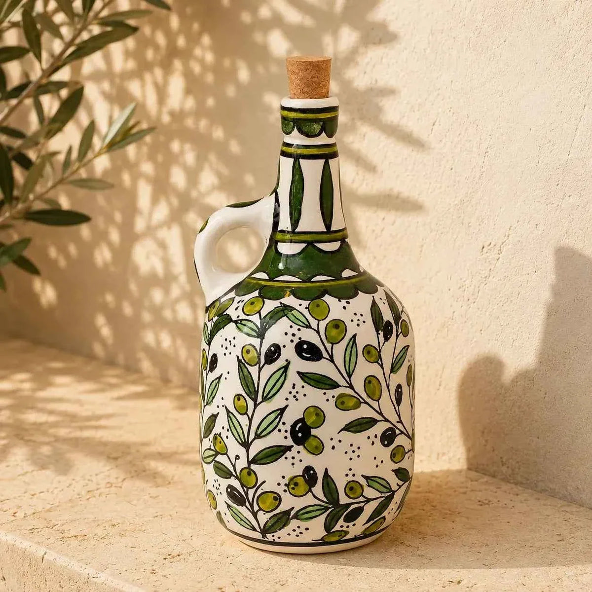 Handmade Ceramic Oil Dispenser / Oil Pourer – Oil Bottle 4.5 × 10 in