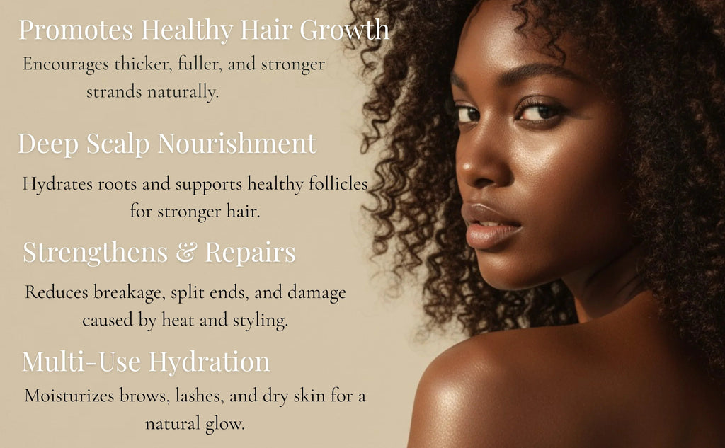 Canadian Grace 100% Organic Jamaican Black Castor Oil - For Hair, Edges, Brows & Dry Skin