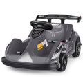 Go-Kart eléctrico de 6V para niños con control remoto para padres de 2.4G, cinturón de seguridad y parachoques blando, negro