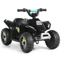 Cuatrimoto eléctrica infantil de 6 V con motor de 12 000 RPM y 45 minutos de autonomía, negra